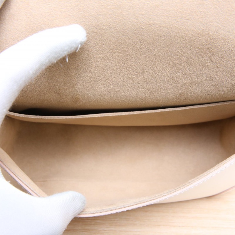 LOUIS VUITTON BUCI法棍包米白色牛皮晶片開銀扣EPI水波紋牛皮肩背包-5