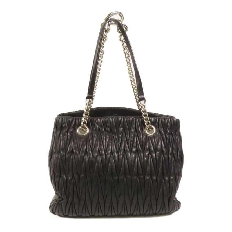 Miu Miu 羊皮皮革Shoulder Bag銀扣肩背袋-1