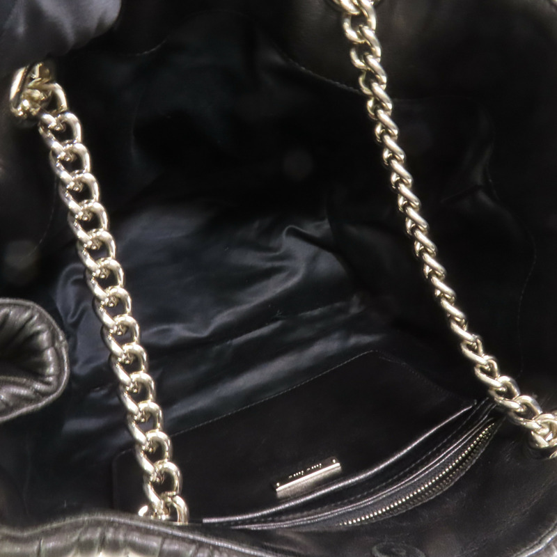 Miu Miu 羊皮皮革Shoulder Bag銀扣肩背袋-5