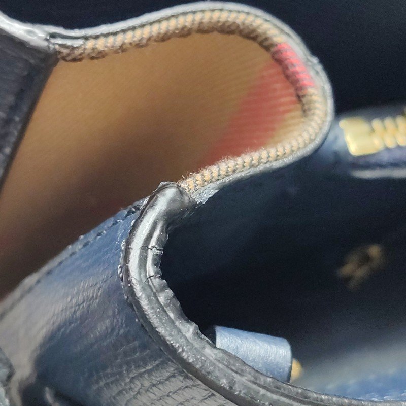 Burberry The Banner班納大號牛皮帆布格紋雙搭扣單肩包-17