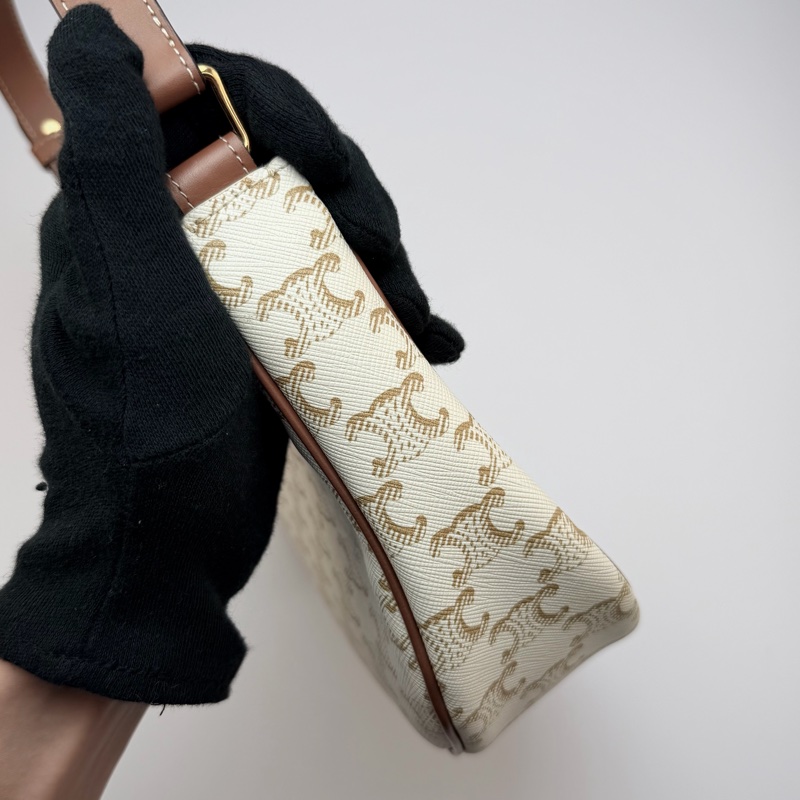 Celine AVA白凱旋門 腋下包 手提包-4