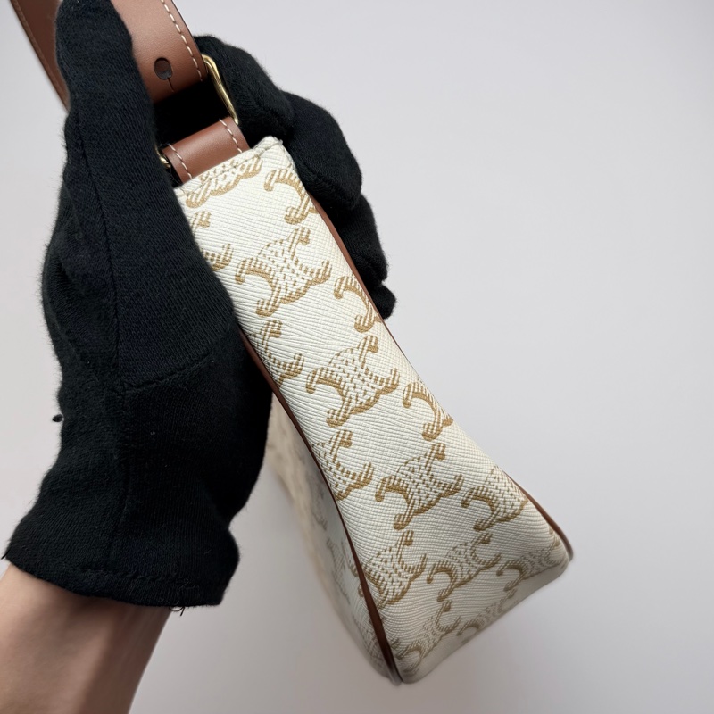 Celine AVA白凱旋門 腋下包 手提包-5