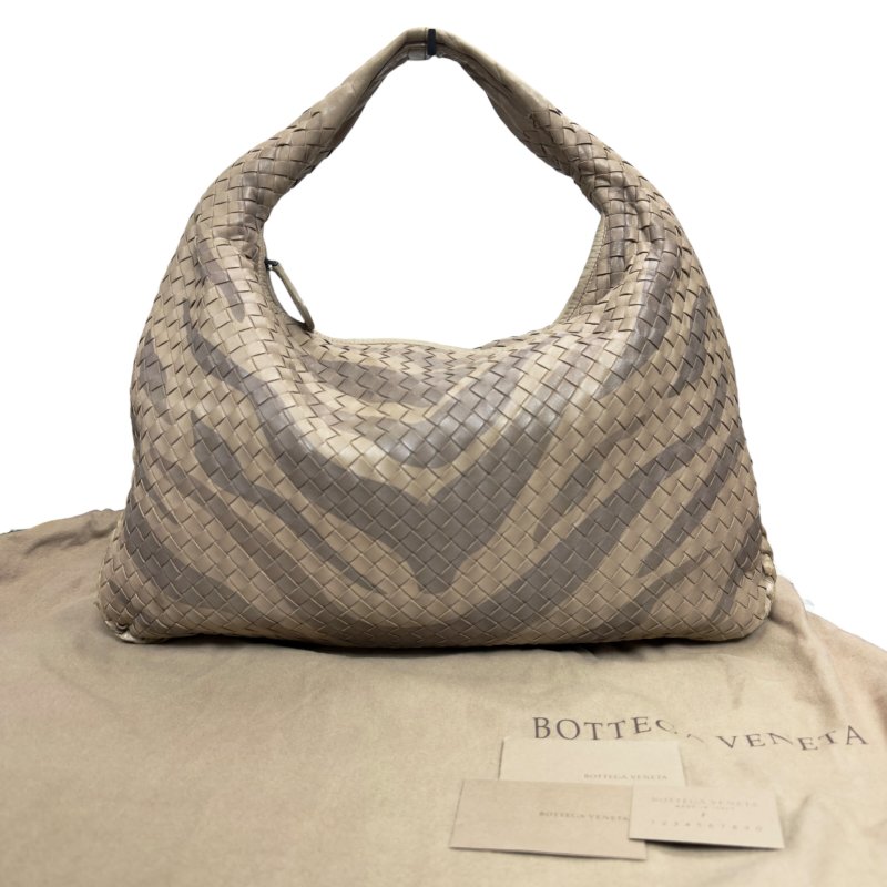 BOTTEGA VENETA Veneta 織皮 蛇皮邊飾 肩背包-0