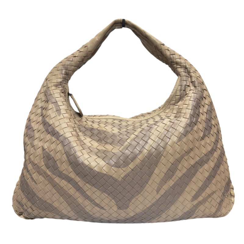 BOTTEGA VENETA Veneta 織皮 蛇皮邊飾 肩背包-1