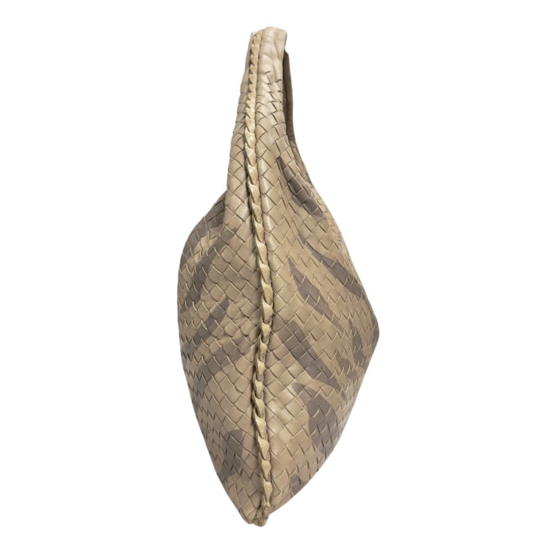 BOTTEGA VENETA Veneta 織皮 蛇皮邊飾 肩背包-3