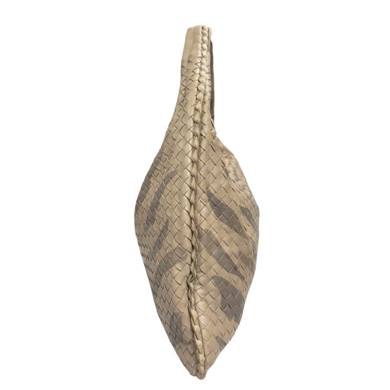 BOTTEGA VENETA Veneta 織皮 蛇皮邊飾 肩背包-6