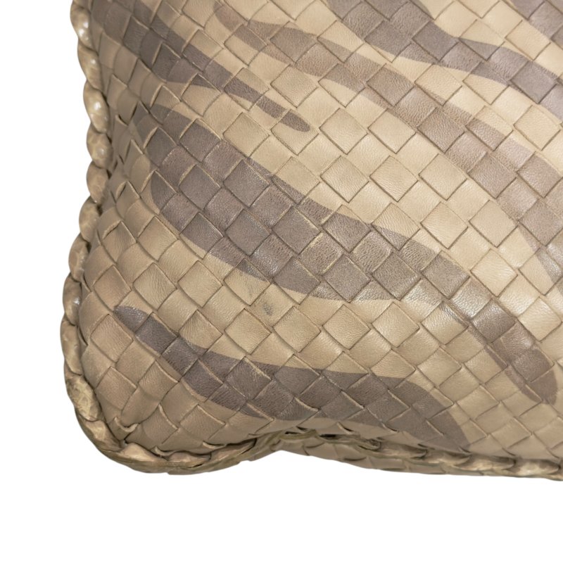 BOTTEGA VENETA Veneta 織皮 蛇皮邊飾 肩背包-12