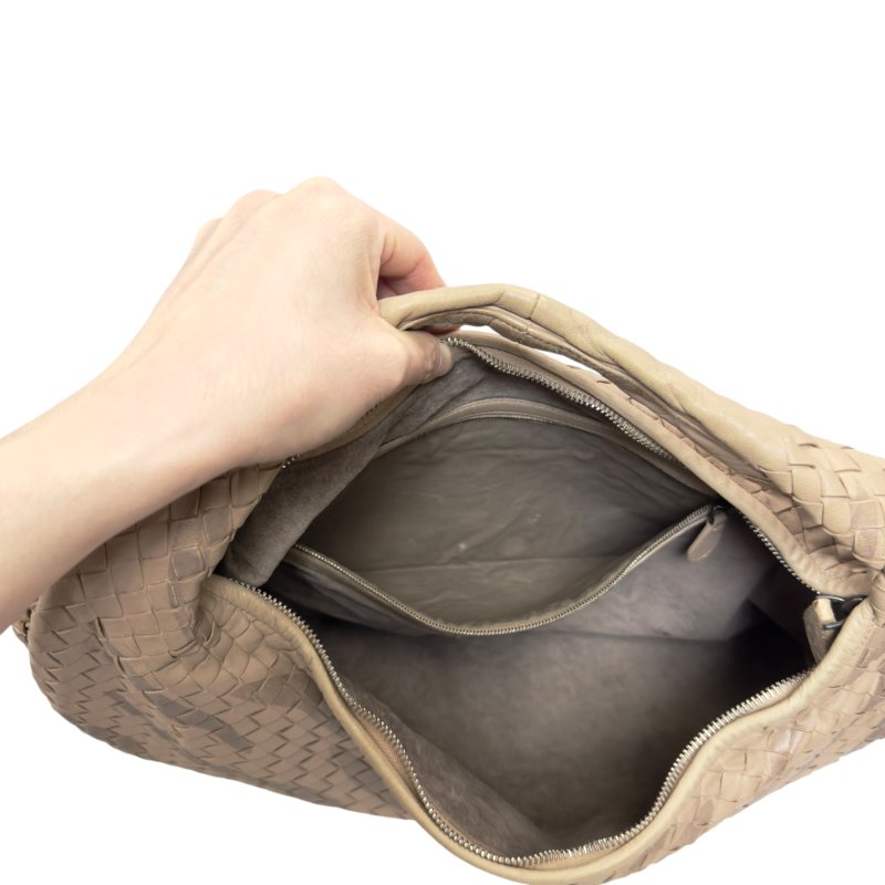 BOTTEGA VENETA Veneta 織皮 蛇皮邊飾 肩背包-16