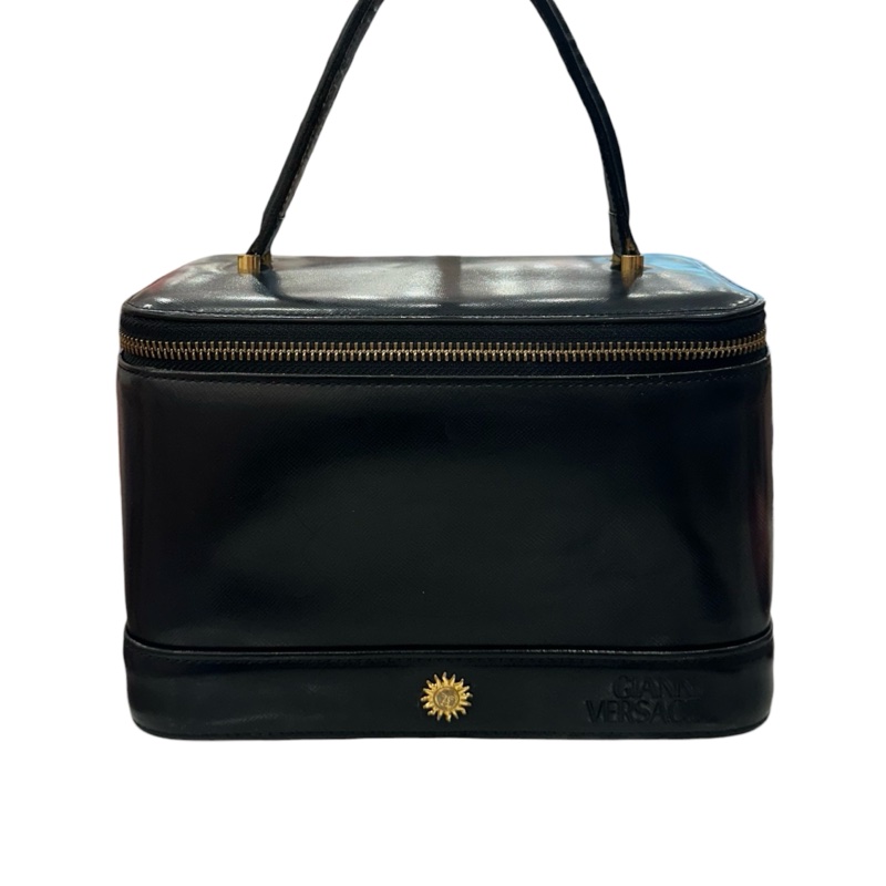 Versace Vintage 中古太陽神標誌黑色手提化妝包-2