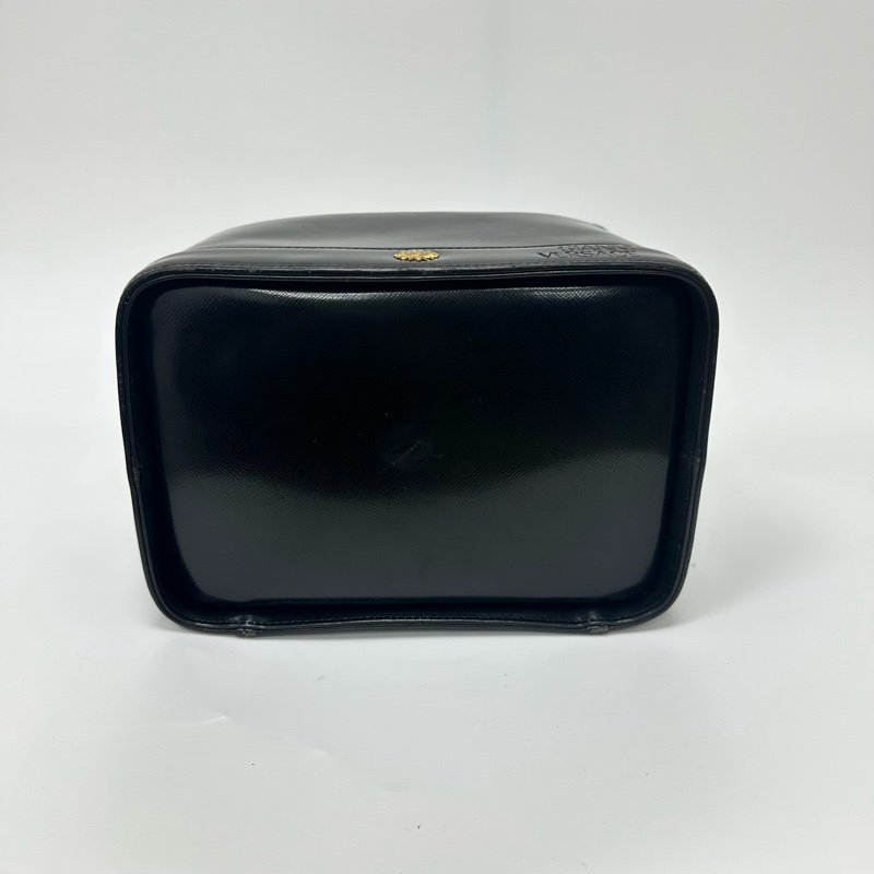 Versace Vintage 中古太陽神標誌黑色手提化妝包-8