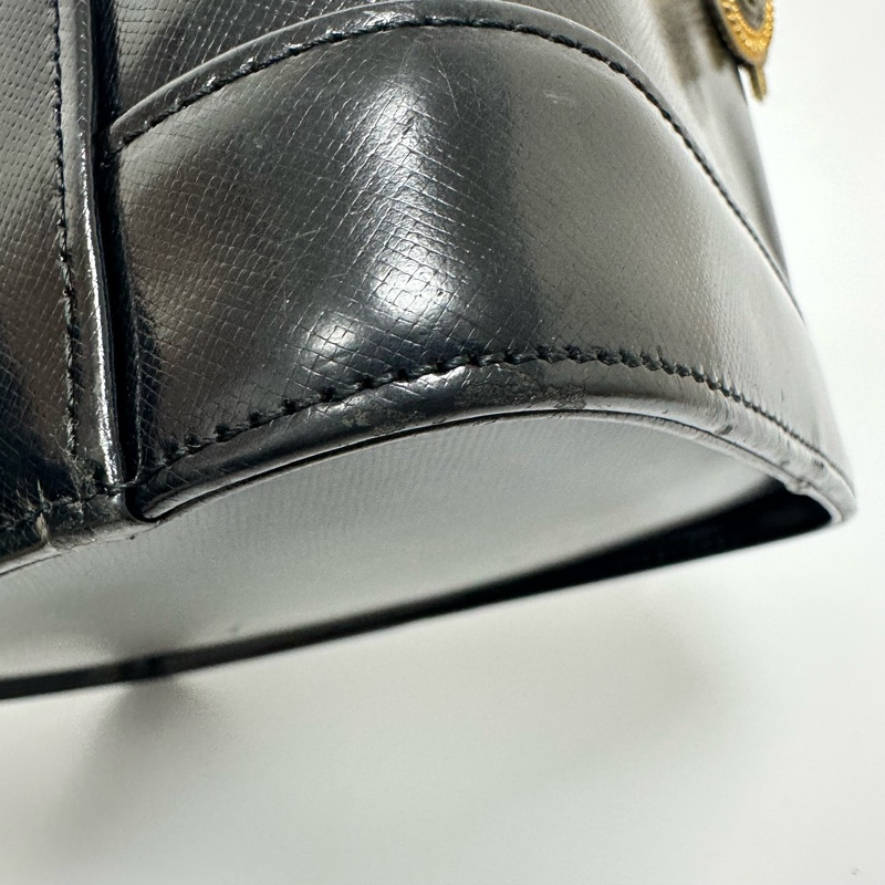 Versace Vintage 中古太陽神標誌黑色手提化妝包-23