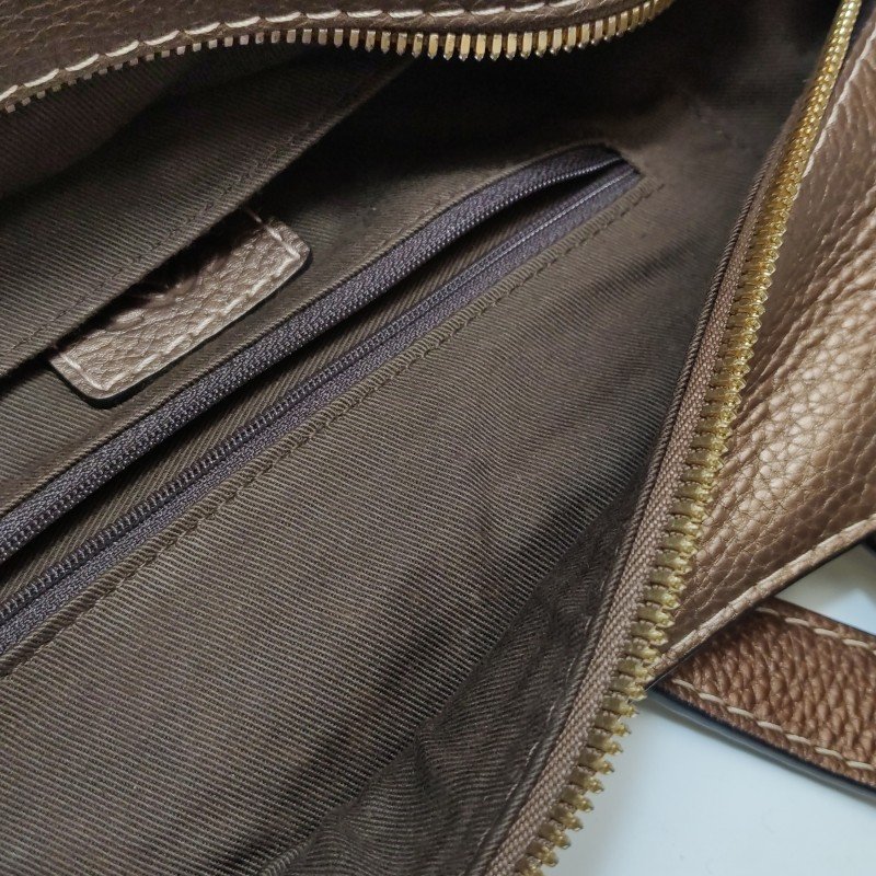 Loewe牛皮帆布皮標字母logo金屬裝飾單肩包-8