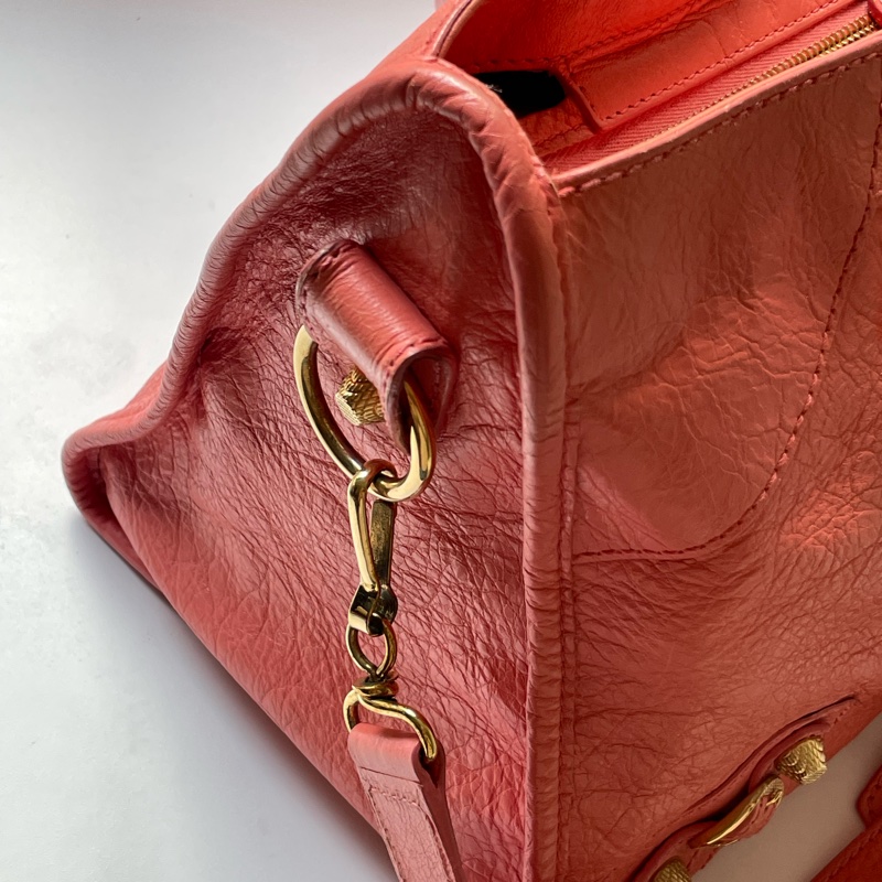 ▪️富貴選物FUGUEI▪️Balenciaga 機車包 city  龍蝦粉金釦-4