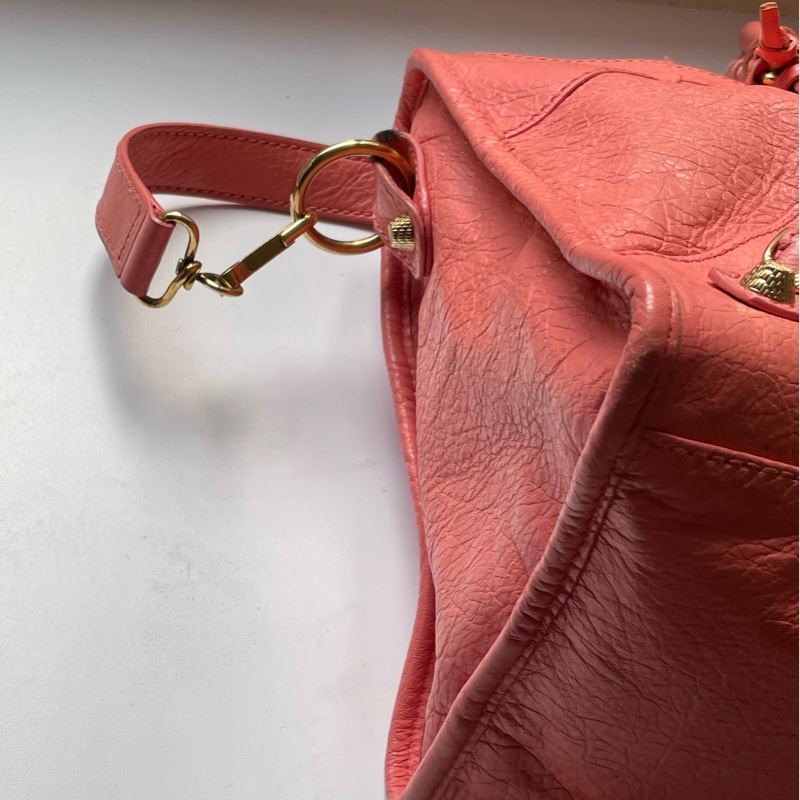 ▪️富貴選物FUGUEI▪️Balenciaga 機車包 city  龍蝦粉金釦-10