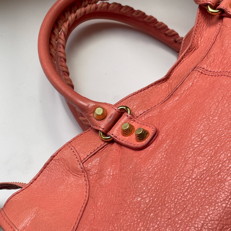 ▪️富貴選物FUGUEI▪️Balenciaga 機車包 city  龍蝦粉金釦-19