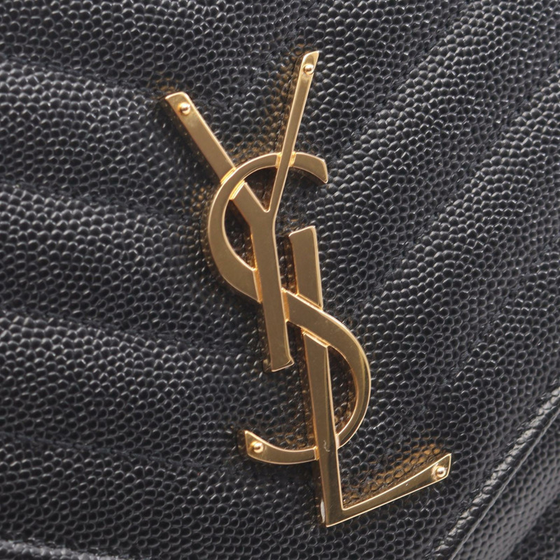 SAINT LAURENT PARIS Monogram 商務手拿包 617662BOW011000 皮革 BK 二手-5