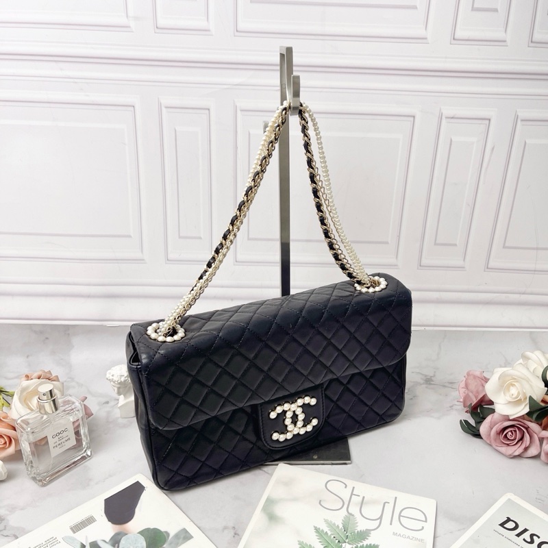 Chanel Westminster珍珠扣鏈條包26×15×6 98新配件塵袋-3