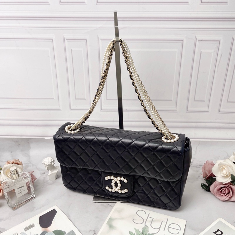 Chanel Westminster珍珠扣鏈條包26×15×6 98新配件塵袋-4