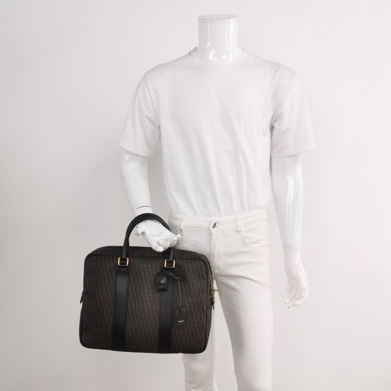 Saint Laurent牛皮老花滿印字母Logo手提包-1