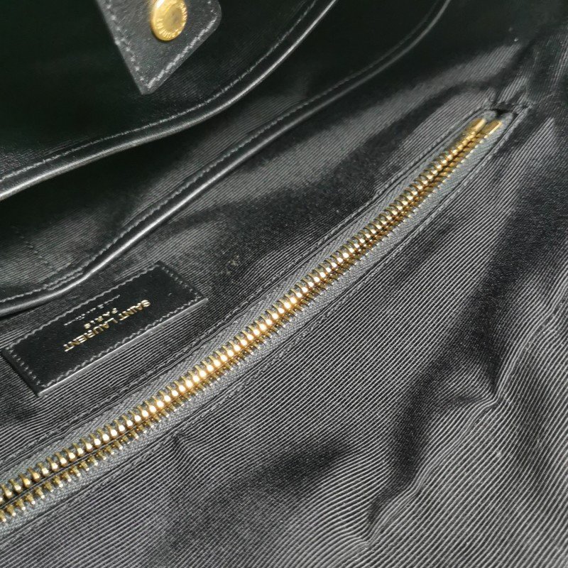 Saint Laurent牛皮老花滿印字母Logo手提包-10