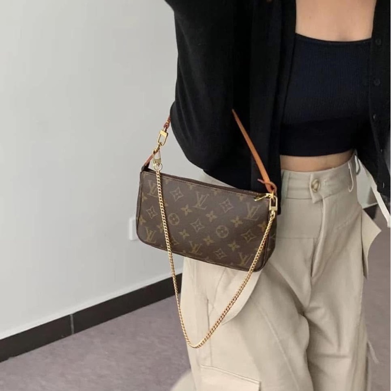 Lv 大款 麻將包 腋下包-0