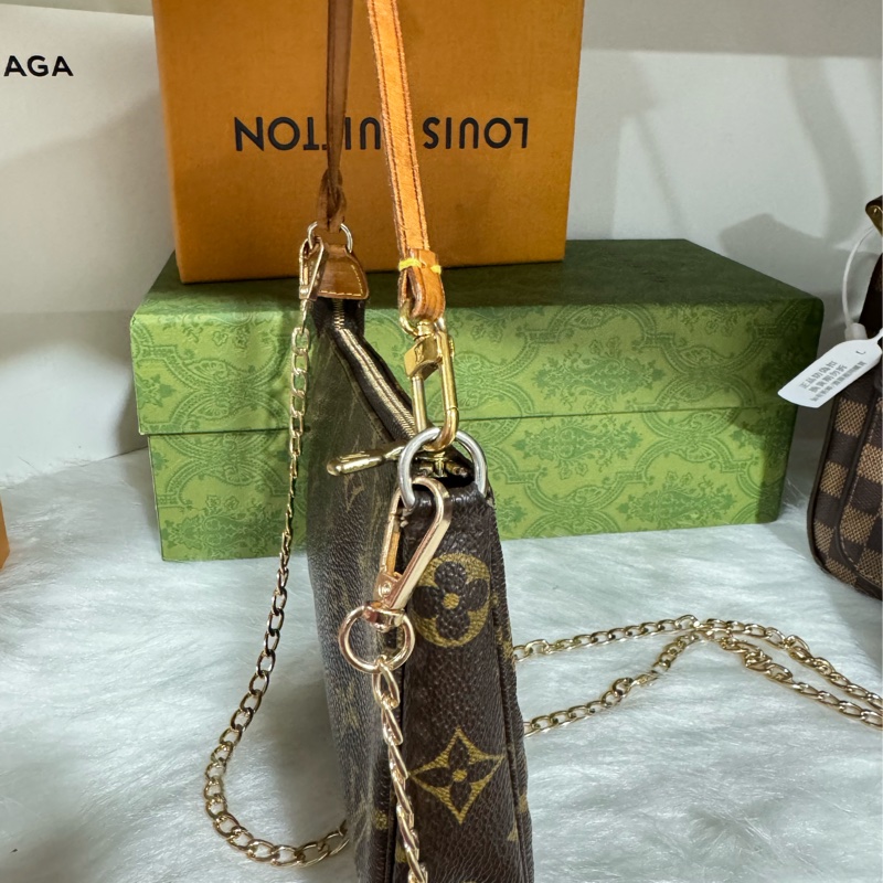 Lv 大款 麻將包 腋下包-4