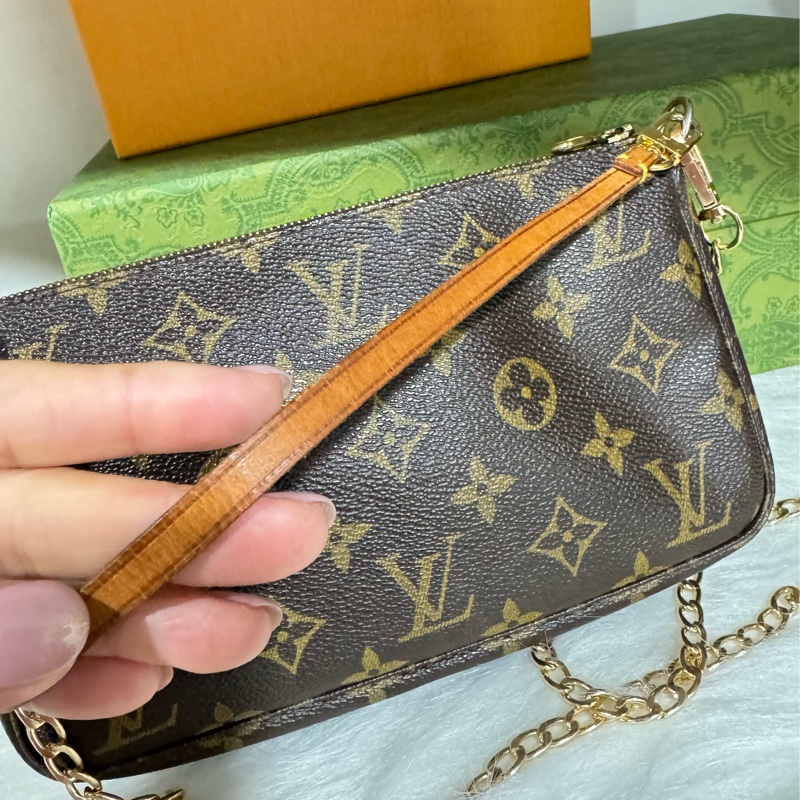 Lv 大款 麻將包 腋下包-14