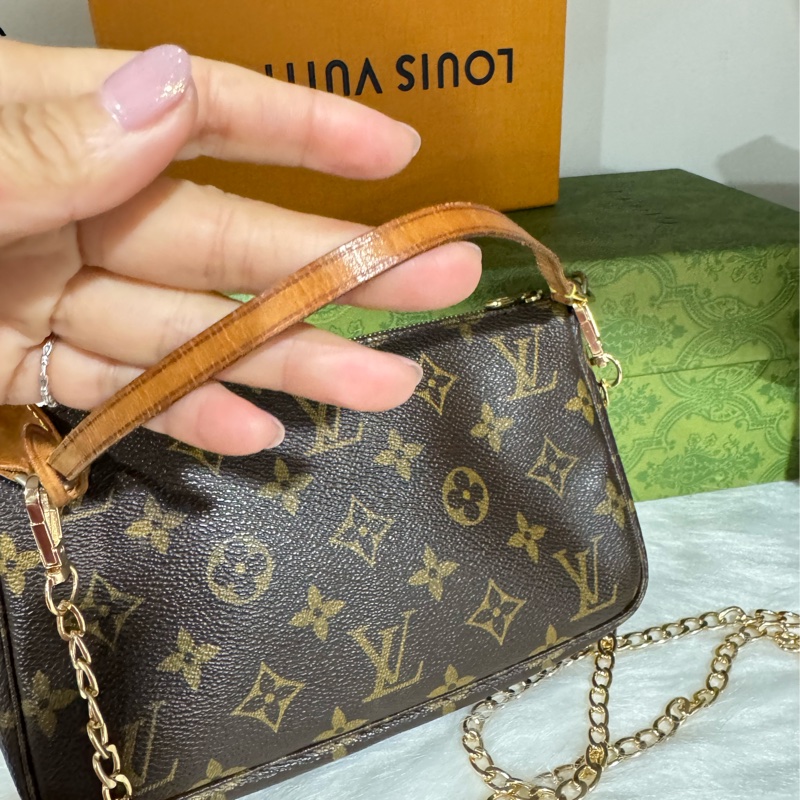 Lv 大款 麻將包 腋下包-15