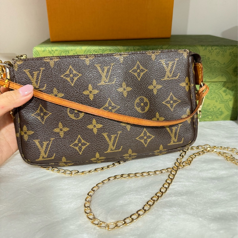 Lv 大款 麻將包 腋下包-16