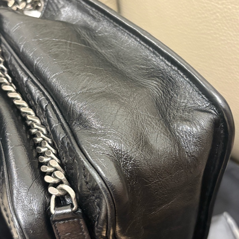 YSL Saint Laurent Niki 黑銀中號 新款 D扣 肩背包-11
