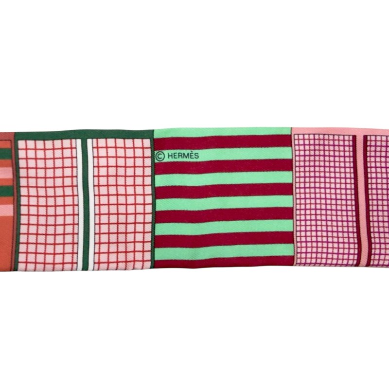 HERMES Couvertures Nouvelles Twilly 幼絲巾-10