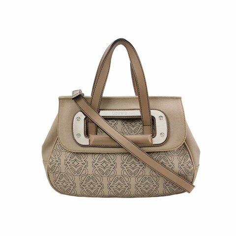 Loewe牛皮徽標印花字母Logo斜挎包單肩包