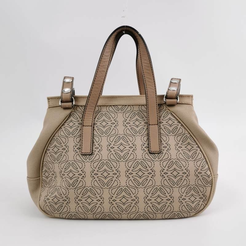 Loewe牛皮徽標印花字母Logo斜挎包單肩包-4