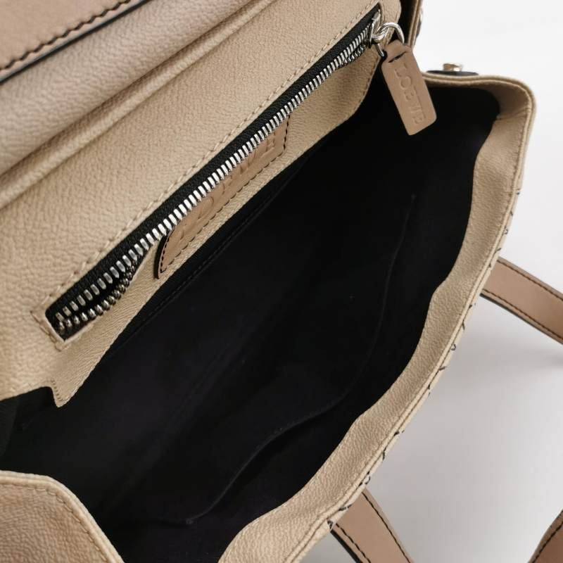 Loewe牛皮徽標印花字母Logo斜挎包單肩包-6