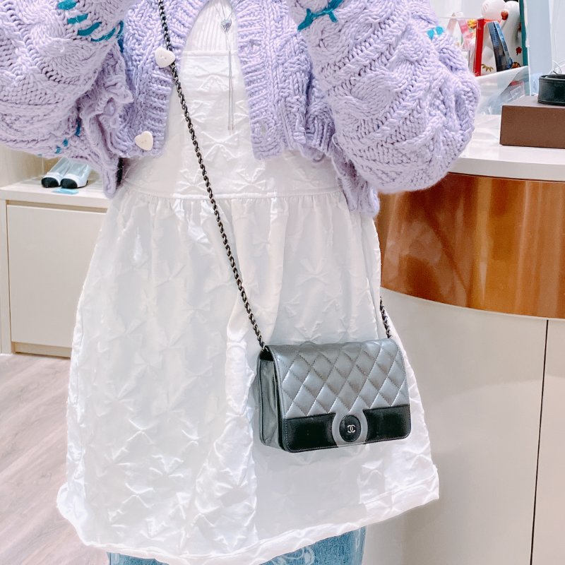 TK1926 Chanel 香奈兒翻蓋式鍊帶包包Quilted CC Wallet On Chain Lambskin-1