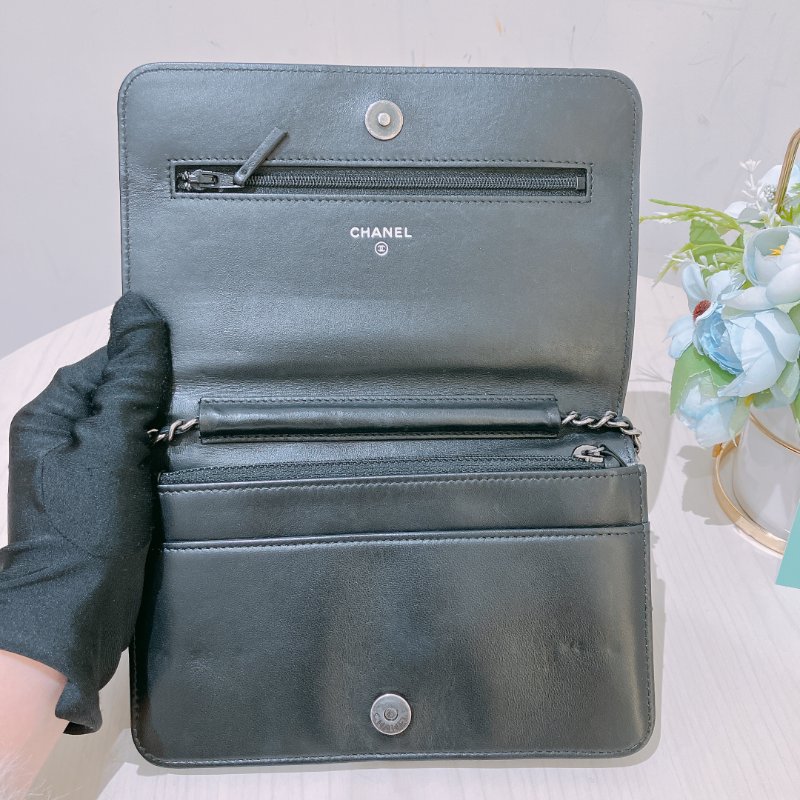 TK1926 Chanel 香奈兒翻蓋式鍊帶包包Quilted CC Wallet On Chain Lambskin-8