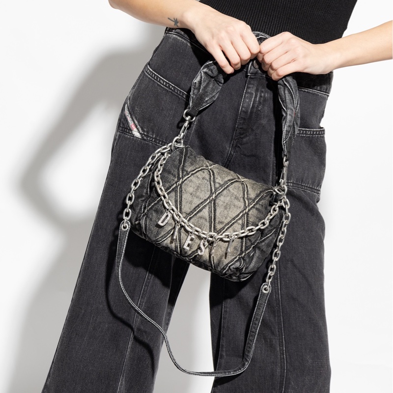 Diesel 女士 鏈條單肩包均碼碼小號、21cm*9cm*16cm-5