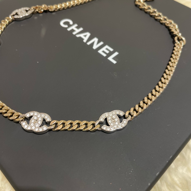 Chanel Choker 鎖骨鏈5花滿水鑽-2