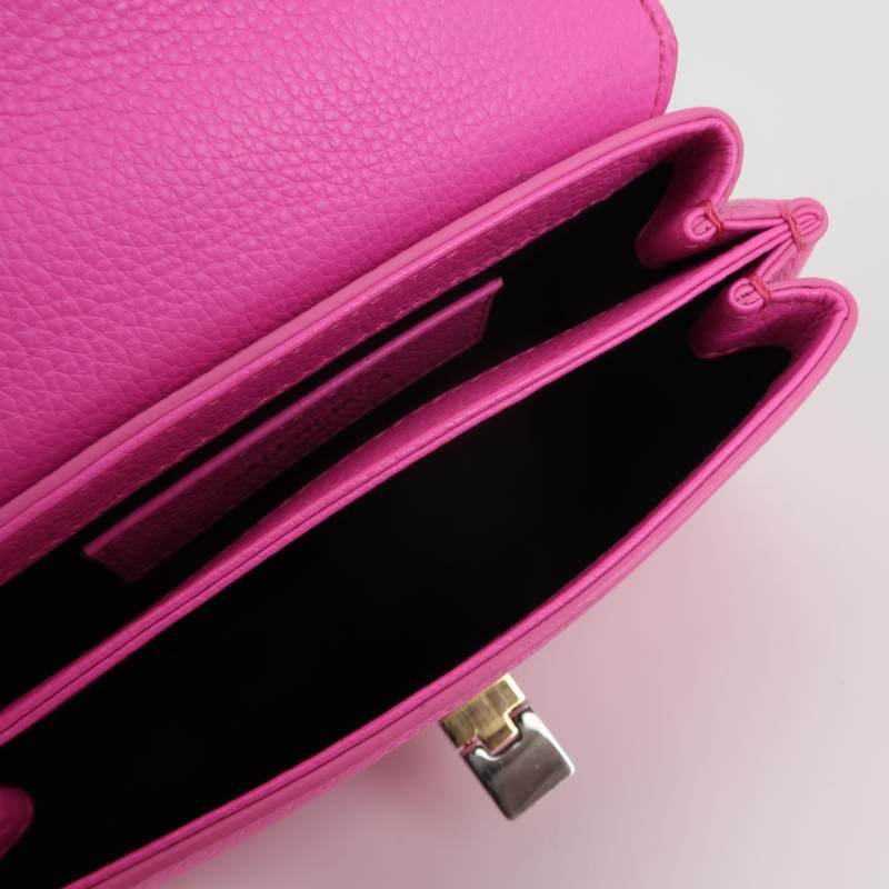 BalenciagaLe Dix牛皮純色方形按扣斜挎包單肩包-6