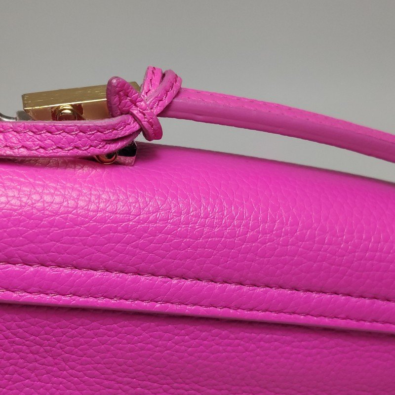 BalenciagaLe Dix牛皮純色方形按扣斜挎包單肩包-18