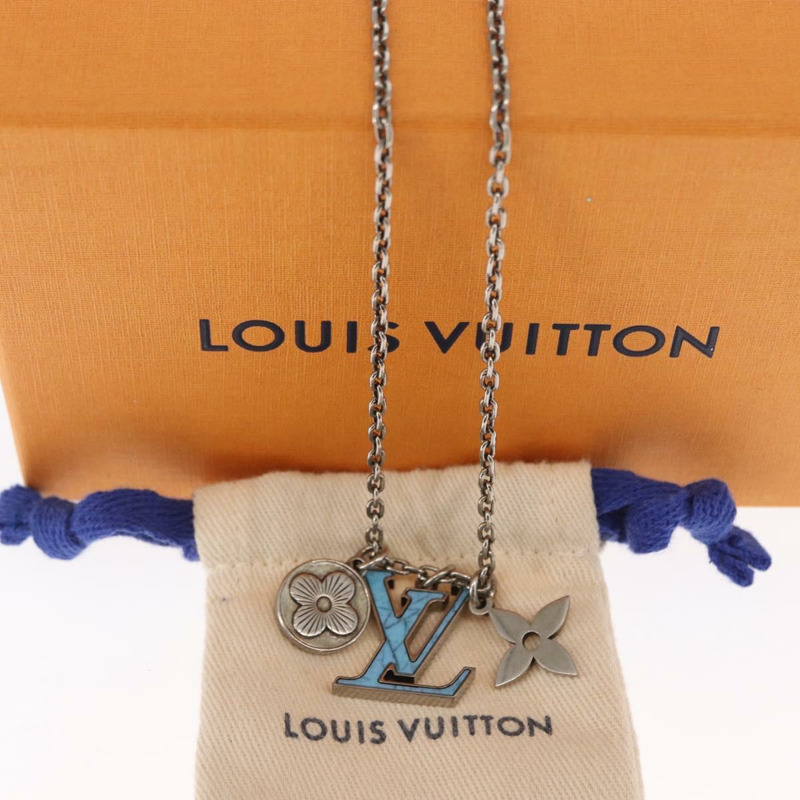 【日本直送】路易威登 LV 印花字母綠松石項鍊 M68904 LV Auth 163744SAM-11