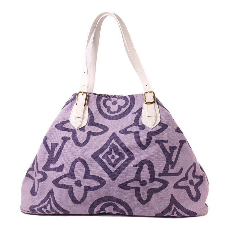 LOUIS VUITTON 帆布Cruise Line Tahitienne GM金扣肩背袋-1