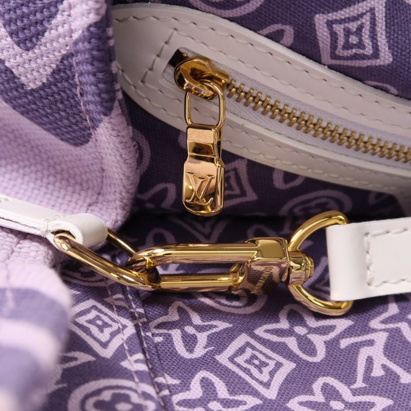 LOUIS VUITTON 帆布Cruise Line Tahitienne GM金扣肩背袋-14