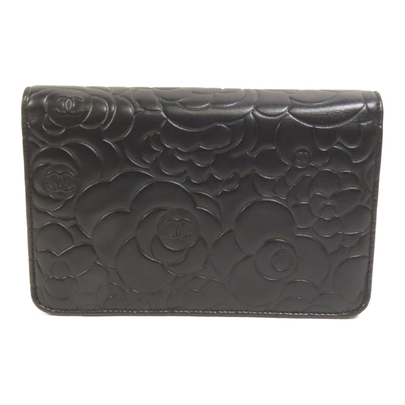 CHANEL 羊皮皮革WOC Wallet On Chain銀扣鏈帶肩背袋-1