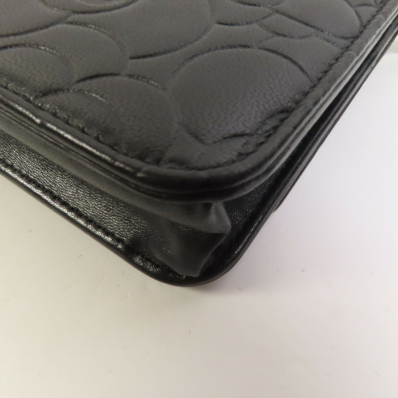 CHANEL 羊皮皮革WOC Wallet On Chain銀扣鏈帶肩背袋-13