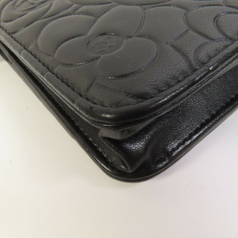 CHANEL 羊皮皮革WOC Wallet On Chain銀扣鏈帶肩背袋-15