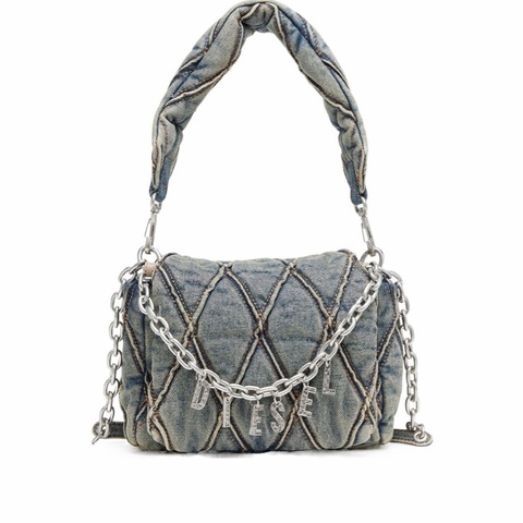 Diesel 女士 絎縫牛仔單肩包均碼碼21cm*9cm*16cm