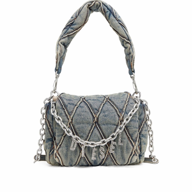 Diesel 女士 絎縫牛仔單肩包均碼碼21cm*9cm*16cm-0