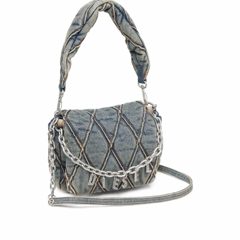 Diesel 女士 絎縫牛仔單肩包均碼碼21cm*9cm*16cm-3