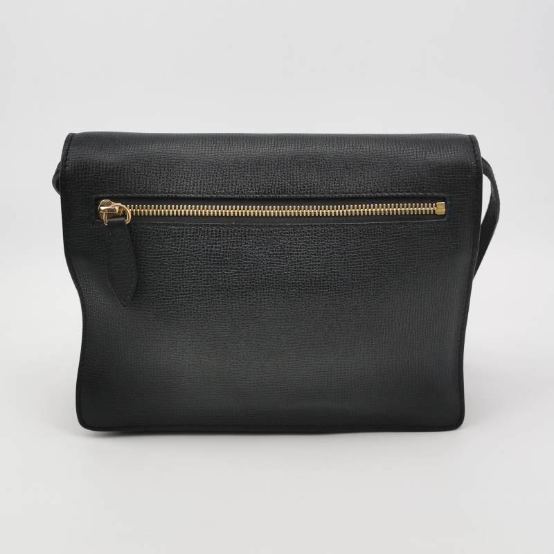 Burberry Macken牛皮帆布拼色格紋金屬扣斜挎包單肩包-4